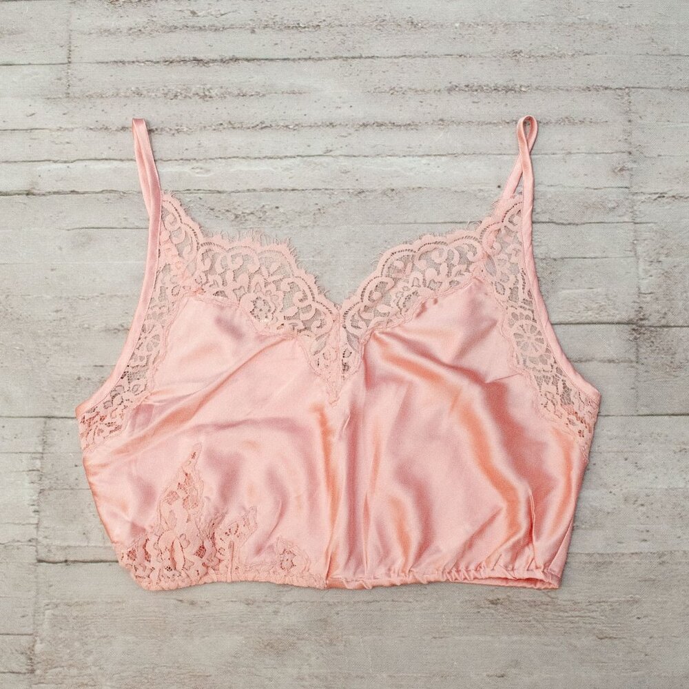 NWT Free People Night Out Silky Blousen Brami in Rose Blush size M
